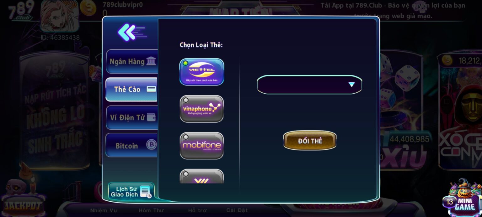 Hướng Dẫn Đổi Thẻ Cào Tại 789Club Sau Khi Thắng Thưởng